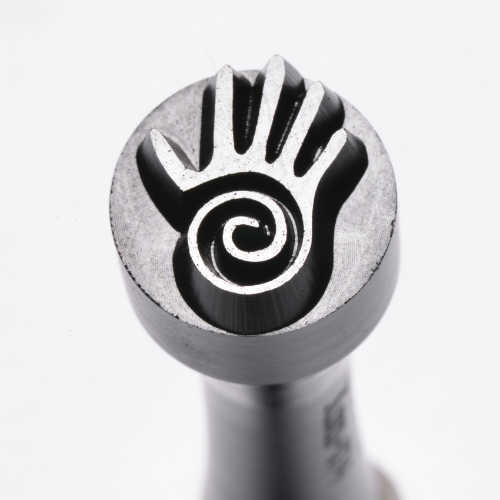 KSm-074 Medium Stamp - Left Hand w/ Spiral - Kor Tools